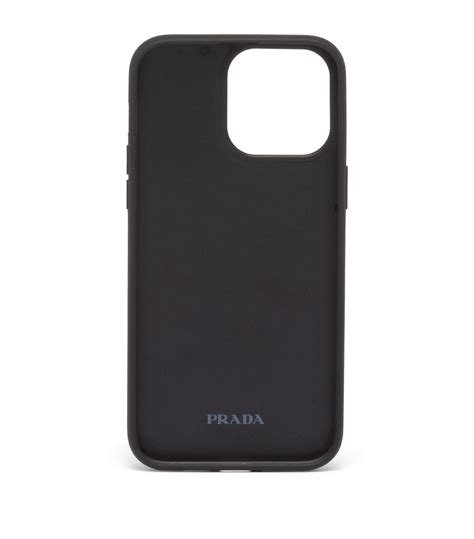 Womens Prada Black Saffiano Leather Iphone Pro Max Case Harrods Uk