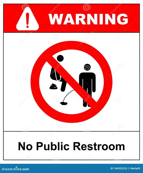 No Peeing Prohibition Sign Illustration Stock Illustration