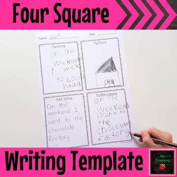 Blank Four Square Writing Template 5 TEMPLATES EXAMPLE TEMPLATES