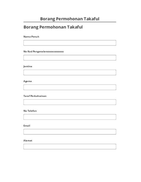 Synchronize Borang Permohonan Takaful Airslate