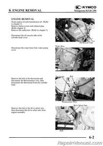 KYMCO Mongoose 250 ATV Service Manual Printed By Cyclepedia