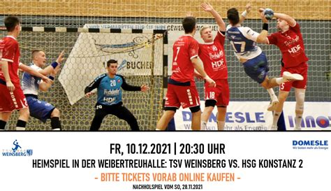 Nachholspiel Bwol Tsv Weinsberg Vs Hsg Konstanz Tsv