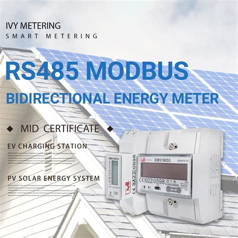 Single Phase Three Phase Multi Tariff RS485 Modbus Smart Meter Solar