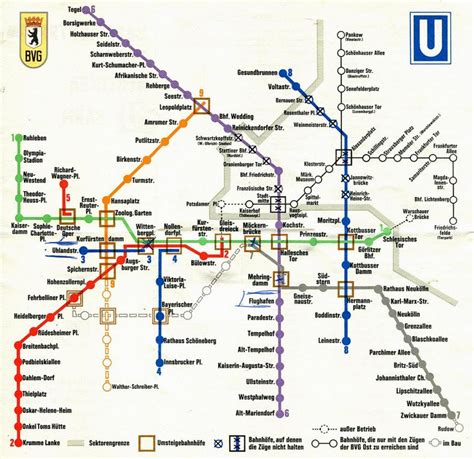 U-bahn mapa berlin - Mapa u-bahn berlin (Alemania)