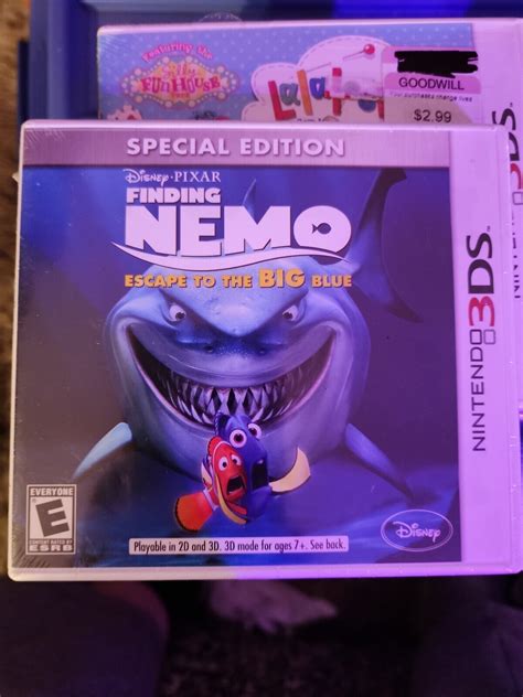 Nintendo 3ds Finding Nemo Escape To The Big Blue 2012 Disney Pixar New