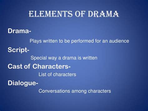 PPT - Elements of Drama PowerPoint Presentation - ID:2425807