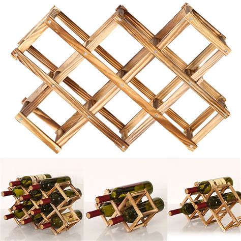 Flasche Halter Holz Wein Rack Klapp Flasche Bar Regal Wohnzimmer