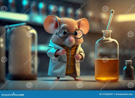 Scientist Mouse In Lab Coat Ready For Science Medicine Research