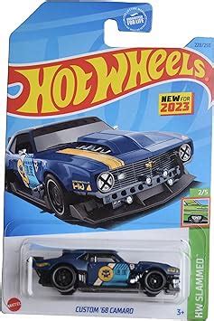 Amazon Hot Wheels Custom 68 Camaro HW Slammed 2 5 Blue 228 250 Toys Games