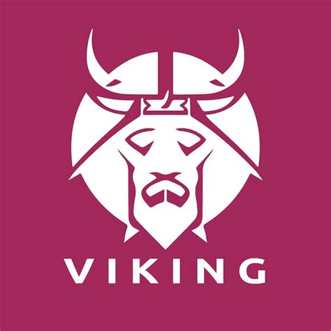 Plantilla vectorial de diseño de logotipo de viking Vector Premium