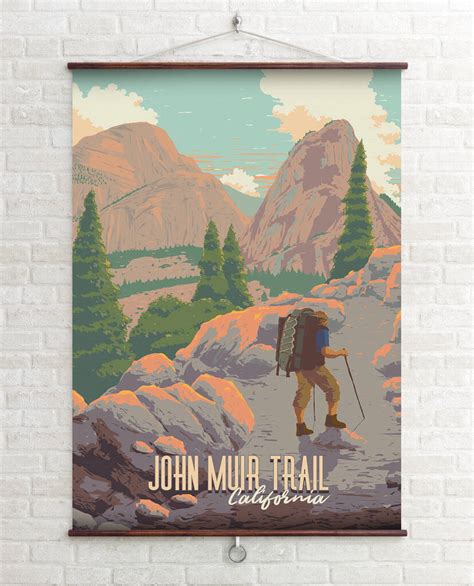 John Muir Trail Usa Travel Poster Art Print By Bucket List Prints