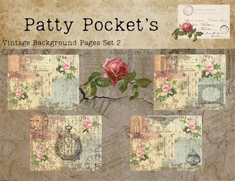 Vintage Background Pages Set 2 - Etsy