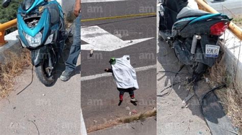 Motociclista es embestido por tráiler y cae de puente vehicular en