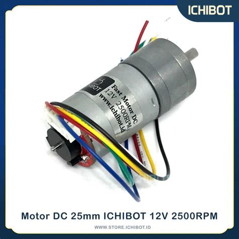 Motor Dc Mm Ichibot Encoder Internal Gearbox V Rpm Kencang