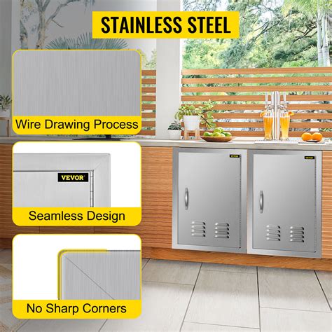 VEVOR Outdoor Kitchen 14W X 20H Inch Wall Construction Stainless Steel