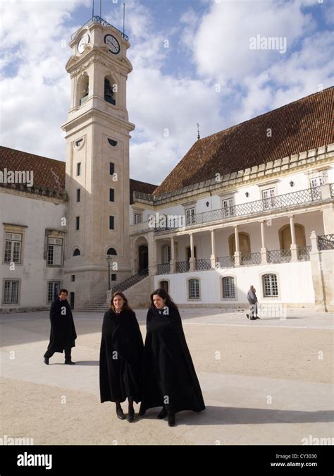 University of Coimbra students with traditional academic attire Stock ...