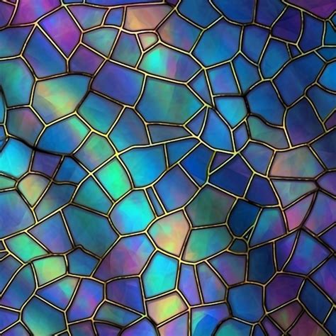 Premium Ai Image A Close Up Of A Stained Glass Window With A Blue And