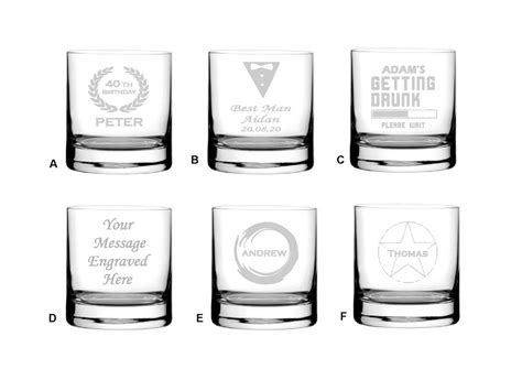 Personalised Engraved Whisky Glass Etsy