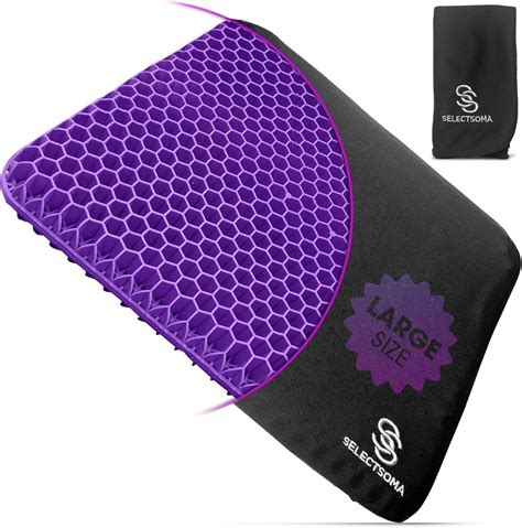 Amazon SelectSoma Large Purple Gel Seat Cushion For Long Sitting