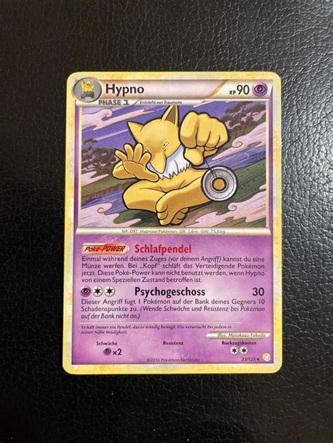 Heart Gold Soul Silver Hypno Rare De Ab Kaufen Auf Ricardo