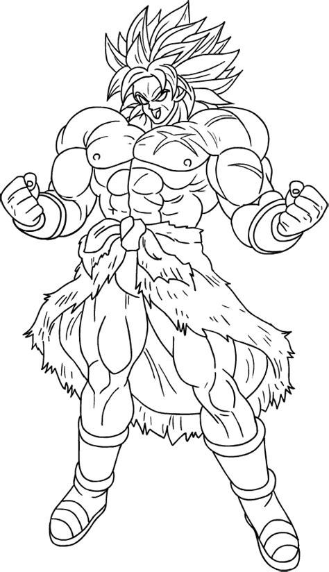 Disegno Di Broly Super Saiyan Di Dragon Ball Super Da Colorare