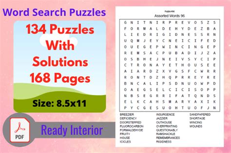 WordSearch Puzzle KDP Interior Graphic By Luham Digital Products