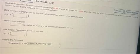 Solved Oscolalg Consider This Scenario A Town Has Chegg