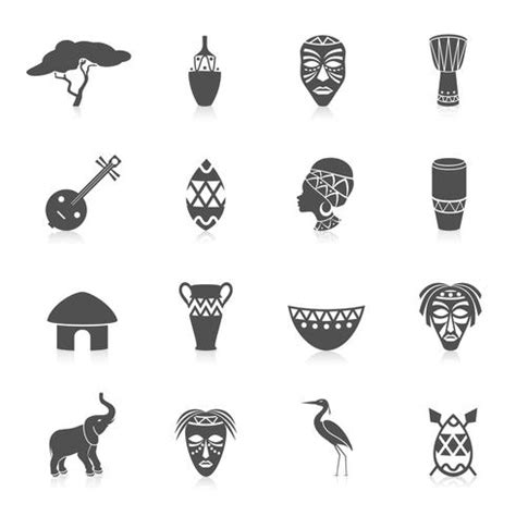 Africa icons set 437037 Vector Art at Vecteezy