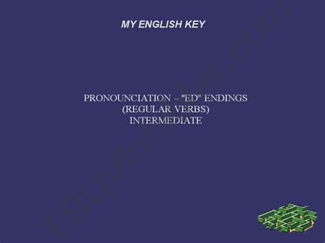 Esl English Powerpoints Ed Pronunciation For Regular Verbs