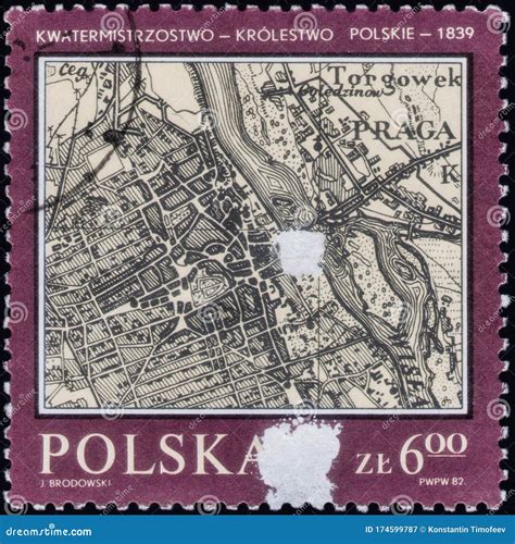 Warsaw Polish Kingdom Quartermaster Map Of Poland Serie Circa