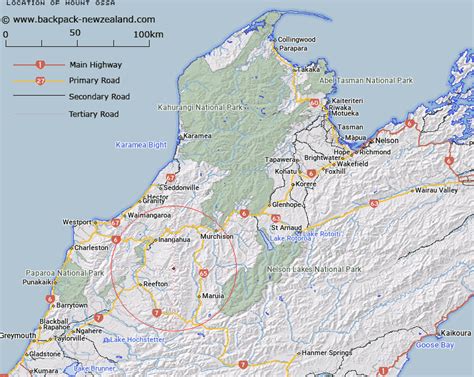 Where is Mount Ossa? Map - New Zealand Maps