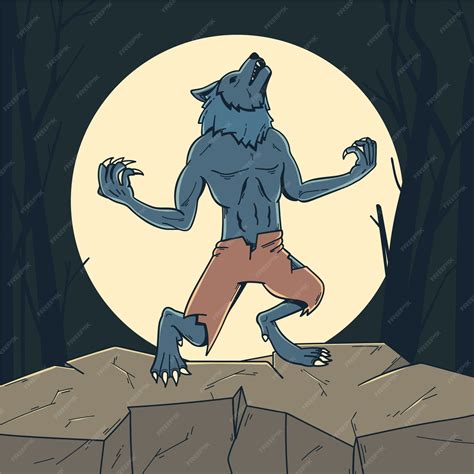 Premium Vector | Hand drawn werewolf illustration