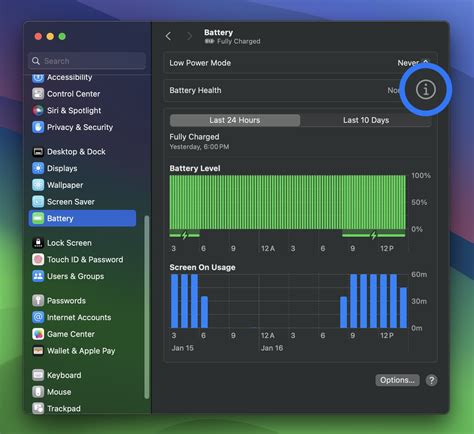 how to see battery health on mac