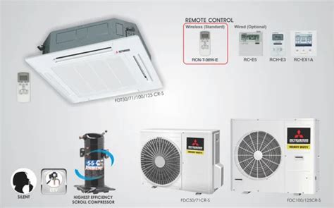 Capacity 1 5 Ton Mitsubishi PLA RP50EA DA Cassette Air Conditioner At