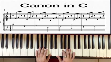 Canon In C （卡農c大調） Johann Pachelbel Piano Sheet Music Youtube