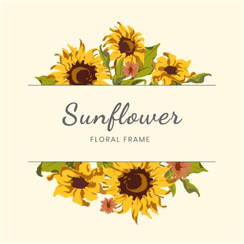 Free Vector | Sunflower wreath