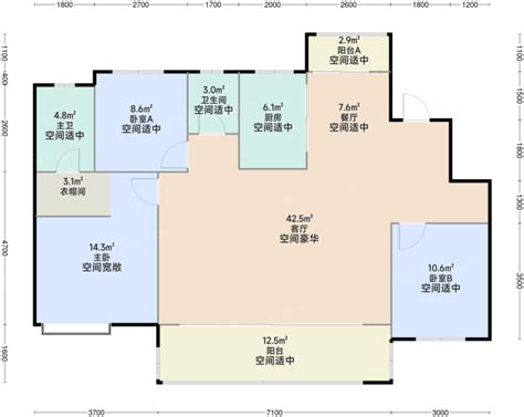 成都中铁城 颐湖题院3室2厅2卫1厨12723㎡户型图 成都房天下