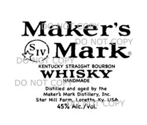 Makers Mark Label Template