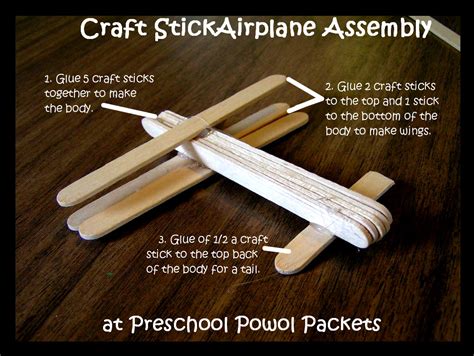 Craft Stick Airplane | Preschool Powol Packets