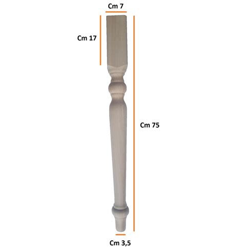 Gambe Tavolo In Legno Gamba Tavolo Legno Faggio Grezza Diametro Mm