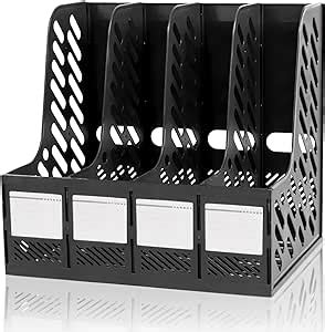 Desk File Organiser Kxf Sections Sturdy Desktop Plastic Magazine