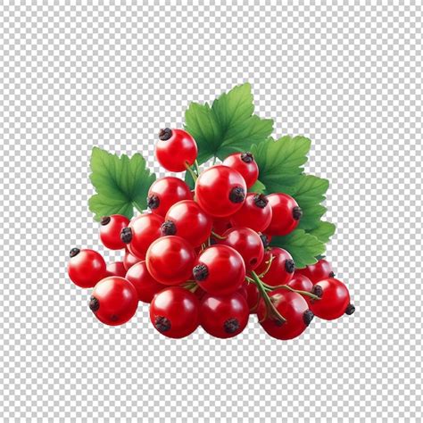 Premium PSD Red Currant Isolated On Transparent Background Ai Generative