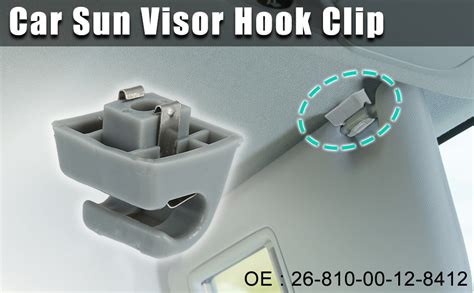 Amazon X AUTOHAUX Gray Car Plastic Sun Visor Hook Clip Bracket