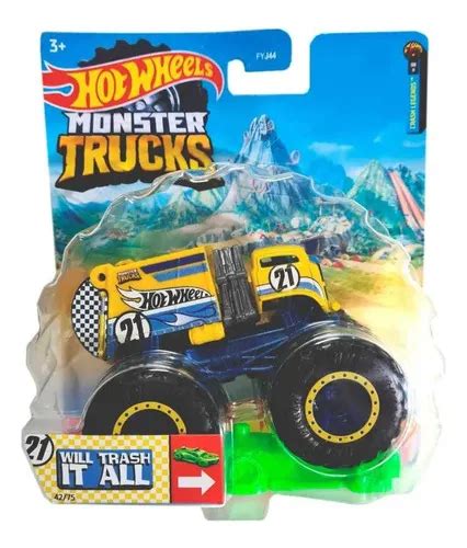 Hot Wheels Monster Truck Will Trash It All 1 64 Original Frete grátis