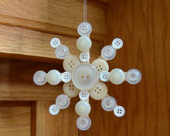 Button Snowflake With Popsicle Sticks Christmas Crafts Decorations