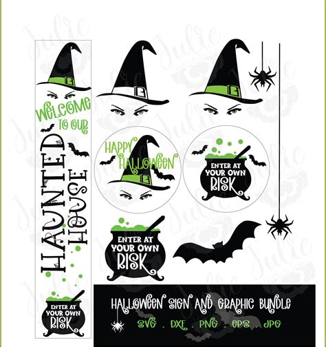 Halloween SVG Witch SVG Cauldron SVG Bats Svg Spider Svg - Etsy