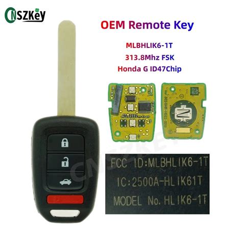 CNSZKEY Llave De Coche Remota FCC ID MLBHLIK6 1T OEM Mando A Distancia