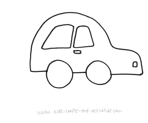 Car Cut Out Pages Coloring Pages