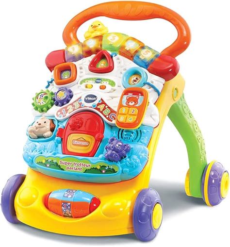 VTech Super Trotteur Parlant Orange Trotteur Bébé Pliable Tableau d