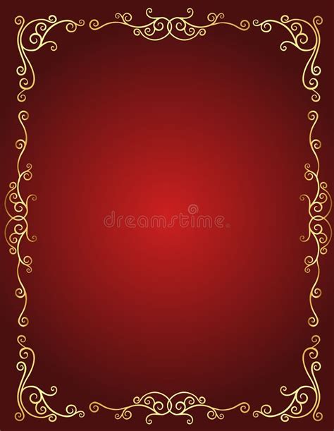 Wedding Invitation Border Red Gold Stock Illustrations – 6,560 Wedding ...